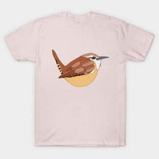 Carolina Wren Bird Graphic T-Shirt